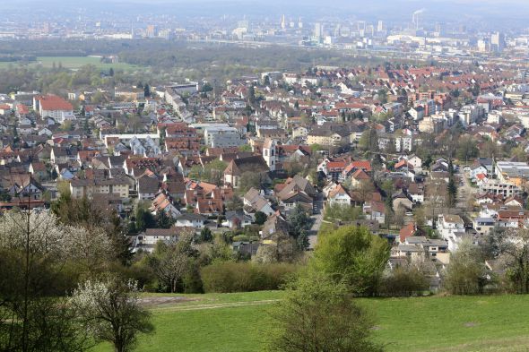 Blick vom Tüllinger auf Weil am Rhein